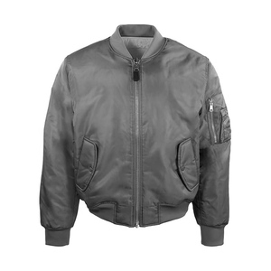 Blouson bomber orange à col côtelé et poignets contrastants, coupe-vent rembourré pour couples, avec logo et design personnalisés - Product Image 3