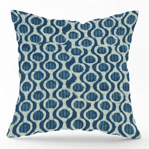 Housse de coussin en coton doux indigo, imprimée à la main, décorative pour la maison - Product Image 3
