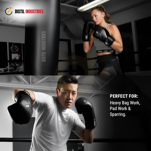 Nouveau modèle dernier cri, gants de boxe noirs et dorés, No Boxing No Life, gants d'entraînement professionnels à lacets, No Boxing No Life - Product Image 6