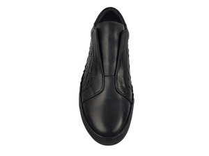Chaussures de marche décontractées pour hommes, noires, en synthétique, à lacets, légères, respirantes, avec semelle intermédiaire et extérieure en EVA, motif à carreaux - Product Image 3