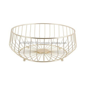 Corbeille à fruits en métal artistique fabriquée à la main avec un ton de cuivre antique pour un thème de cuisine vintage ou un décor de table de ferme - Product Image 6