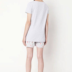 Ensemble chemise boutonnée et short pour femme, manches courtes, tenue de vacances estivale, ensemble deux pièces assorti, vente en gros personnalisée - Product Image 4