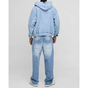 แจ็คเก็ตยีนส์ผู้ชาย แฟชั่นคลาสสิก รับทำโลโก้ตามสั่ง ขายส่ง OEM - Product Image 2