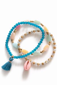 GF Eco Crafts Bohemian Geometric <b>Beaded</b> <b>Bracelets</b> Set Colorful Acrylic Resin Bangles Gold Plated Unisex Party Jewelry Gift - Product Image 2