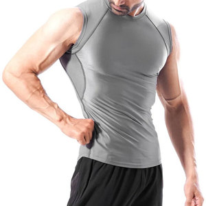 Top Deportivo de Compresión sin Mangas con Cuello Redondo de Secado Rápido para Yoga y Gimnasio, Fabricado con Spandex y Nailon, Venta al Por Mayor - Product Image 2