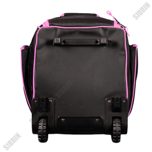 SIBRIN <b>Black</b> for Waterproof Unisex Stand Cricket Kit Bag Wheels <b>Backpack</b> Straps Shoe Compartment <b>Large</b> Capacity Duffle Trolley - Product Image 6