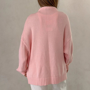 Best quality New Arrival Fall Winter Casual <b>Long</b> Sleeve Solid Color Knitted <b>Cardigan</b> Sweater <b>for</b> Women - Product Image 5