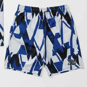 Ensemble de maillots de football personnalisés sublimés, bleu et blanc, motif géométrique, col en V, manches courtes, évacuation de l'humidité, uniformes unisexes pour adultes - Product Image 4