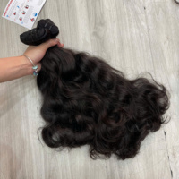 Extensions de cheveux naturels vietnamiens bruts, ondulés, en trame, Remy, double épaisseur, pleine densité, collection export, couleur naturelle