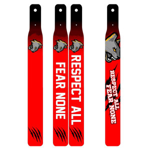 Bandera de fútbol americano personalizada para la cintura delantera con nombre de jugador, impresión por transferencia térmica, tamaño personalizado, mezcla de nailon de colores, secado rápido - Product Image 1
