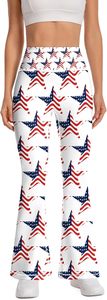 Women's High Waist Flared Yoga Pants Solid Spandex/Polyester <b>Seamless</b> Bell Bottom <b>Leggings</b> - Product Image 3