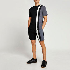 Vente flash - Ensemble t-shirt et short pour homme, nouvelle arrivée, décontracté, respirant, été, manches courtes, tissu en polyester et coton, haute qualité - Product Image 3