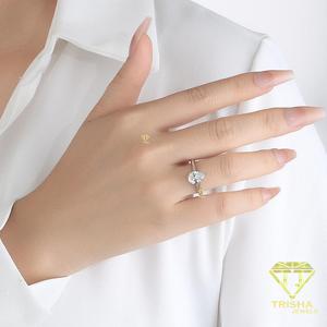 Elegant Pear Cut Moissanite Engagement <b>Ring</b> Minimalist Sterling <b>Silver</b> <b>Solitaire</b> Bridal Jewelry Classic Luxury Gift For Women - Product Image 3