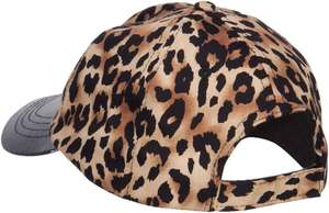 Leopard Print Genuine Leather Baseball <b>Cap</b> Patent Look 6 Panel Snapback <b>Hat</b> for Casual Party Outdoor Wear - Product Image 2