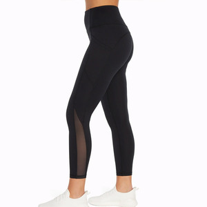2026 High Waisted Ankle-Length Leggings Solid <b>Black</b> Seamless Stretchy Breathable Sporty Yoga <b>Pants</b> for <b>Women</b> - Product Image 3