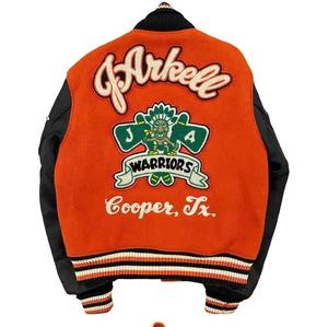 OEM Manufacturer High Quality Winter High Street College Letterman Varsity <b>Jacket</b> Men Custom Embroidery <b>Patches</b> Stand Front - Product Image 2