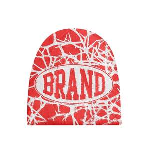 Gorro de Punto Acrílico con Estampado Geométrico Sublimado de Tu Marca, Unisex, Estilo Urbano, para Invierno, 56-58CM - Product Image 6