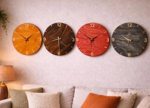 Modern 35 cm Wooden Wall <b>Clock</b> 13.8 Inch Silent Quartz Wood <b>Clock</b> for Living Room And <b>Office</b> Decor At Cheap Price - Product Image 3