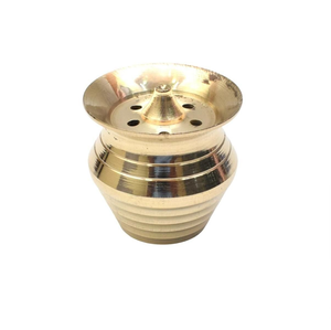 Calice, gobelet et encensoir tibétain traditionnel en laiton oxydé, brûleur d'encens dhoop, disponible à prix de gros. - Product Image 5