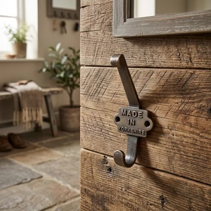 Rustic Cast Iron Vintage Wall <b>Hook</b> Eco-Friendly Self-Adhesive Installation <b>Single</b> <b>Coat</b> <b>Hook</b> for Clothing Storage Made Uttar - Product Image 1