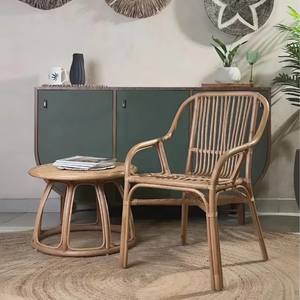 Fauteuil élégant en rotin naturel, mobilier de loisirs pour jardin, hôtel, maison, chaises de salle à manger bohèmes en rotin, fabrication au Vietnam - Product Image 6