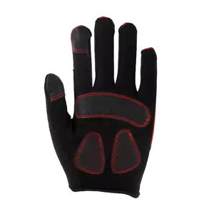 Gants de travail en cuir de chèvre assemblé avec dos en tissu coton interlock respirant, gants de conduite en cuir confortables pour la sécurité des mains - Product Image 3