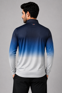T-shirt pour homme à demi-zip avec sublimation, services de fabrication OEM, ODM et de marque privée, respirant, coupe classique - Product Image 4