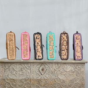 Nouvelle Trousse de Voyage Grande Capacité 2026 en Cuir de Vachette Fait Main à Motifs Floraux pour Fer à Boucler et Lisseur, Résistante à la Chaleur - Product Image 6