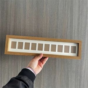Handmade Customized Modern Rustic Natural Wood Triple <b>Collage</b> Silk Screen Printed Tabletop Picture <b>Frame</b> - Product Image 2