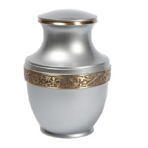 Urna de cremación decorativa Urna funeraria Urna de cremación decorativa de metal Urna conmemorativa Durable con diseño pulido a precio mayorista - Product Image 3