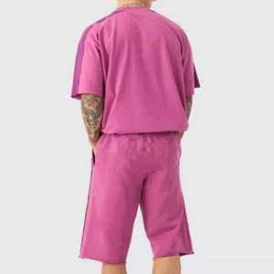 Ensemble décontracté deux pièces pour homme, tenue de sport d'été, t-shirt à manches courtes et short imprimé pour homme - Product Image 4