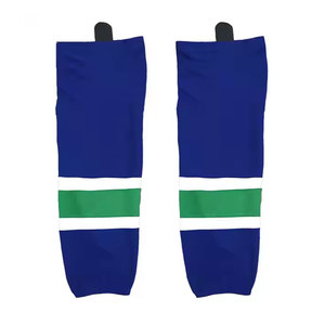 White <b>Knee</b> <b>High</b> Basketball <b>Socks</b> With Navy And Orange Stripes Breathable Knitted For Adults - Product Image 3