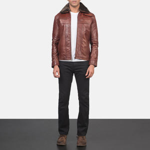 High Quality <b>Genuine</b> <b>Leather</b> <b>Jacket</b> for Men 2026 New Arrival <b>Leather</b> <b>Jacket</b> Manufacturer Supplier - Product Image 3