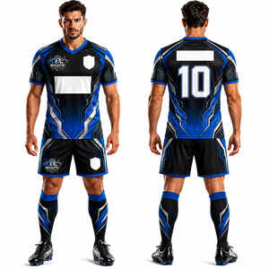 High Quality Soccer Teamwear Uniform Sets Durable Football Jerseys and Shorts Designed for Training and Match Play - Product Image 1