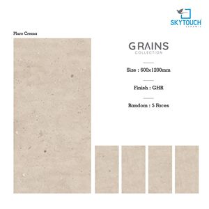 Carrelage en porcelaine Pluro Crema 600x1200mm, imitation pierre mate, pour murs et sols intérieurs - Product Image 2