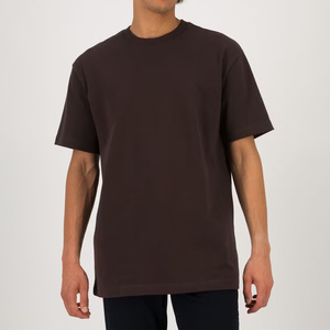 T-shirt uni oversize pour homme, en coton premium, coupe ample, style streetwear minimaliste, tissu épais, décontracté - Product Image 4