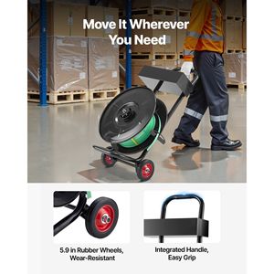 Carrello Dispenser per Nastri di Imballaggio Resistenti, Dimensione Nucleo 8 Pollici, per Bobine in PET/PP/Poliestere, Ideale per Applicazioni di Imballaggio - Product Image 2