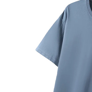 T-shirt classique pour homme en jersey de coton premium, col rond, manches courtes, coupe ample, écologique, respirant, anti-plis, anti-rétrécissement - Product Image 4