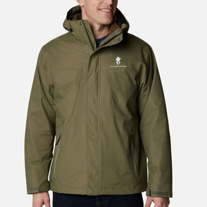 Veste de ski pour homme, faible MOQ, hiver, neige, avec capuche, fermeture éclair avant, plusieurs poches et taille ajustable. - Product Image 1