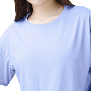 T-shirts amples à manches courtes et épaules tombantes pour femmes, 100 % coton, avec logo personnalisé et motif graphique, coupe courte et carrée, vente en gros - Product Image 5