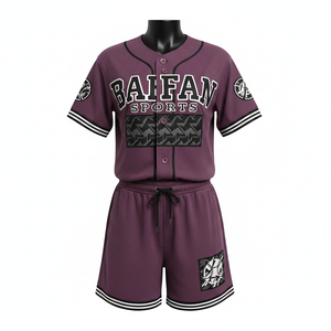 Ensemble short et maillot de baseball pour femme, polyester premium à séchage rapide, empiècements en mesh cousus, logo personnalisé appliqué, ensembles pour femme 100% coton - Product Image 6