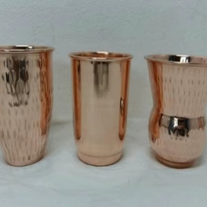 Verres en cuivre résistants à la rouille, gobelets en métal durables pour l'eau, les jus, les cocktails, utilisation longue durée, vaisselle pour cuisine, salle à manger, bar. - Product Image 1