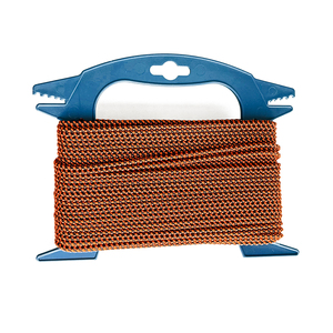 Corde tressée diamantée à <span class=keywords><strong>8</strong></span> brins, couleur personnalisée noir et orange, emballage en bobine courte, pour usage extérieur - Product Image 1