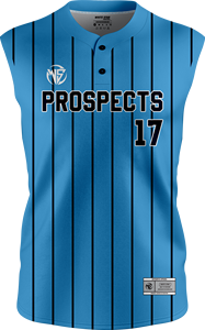 Camiseta de Béisbol White Star Prospects para Hombre, Azul Claro con Rayas, Manga Corta, Absorbe la Humedad, Personalizada y Sublimada - Product Image 3