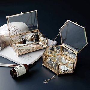Beautiful Metal And Glass Jewelry Organizer Box With Elegant Design For Wedding And Festive Gift Packaging - Product Image 1