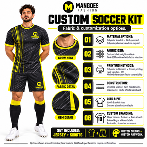 Uniforme de Fútbol Personalizado para Jóvenes y Adultos, Pantalones Cortos, Equipación Deportiva para Hombre y Mujer, Uniforme para Entrenamiento, Práctica, Partido, Día de Juego - Product Image 6