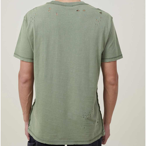 Chemises formelles pour hommes de style vintage à col rond avec logo sur le devant, en coton respirant, anti-humidité et écologiques - Product Image 4