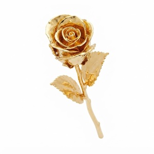 Rosa Eterna de Tallo Largo Hecha a Mano, Bañada en Oro de 24K, Flor Natural Preservada con Baño de Oro de 24K, Rosa Real Bañada en Oro de 24K, Venta al por Mayor - Product Image 2