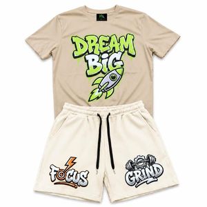 Conjunto Deportivo Personalizado para Hombre, Camiseta con Gráficos Motivacionales y Pantalones Cortos, 2 Piezas, Ropa Deportiva Transpirable, Ropa Deportiva Urbana - Product Image 3