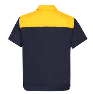 Mangoes Fashion Two-Pocket Cotton T-Shirts Unisex Motor Mechanic Uniform Short Sleeve Work Coat Overalls Reflective Detail Silk - Product Image 5